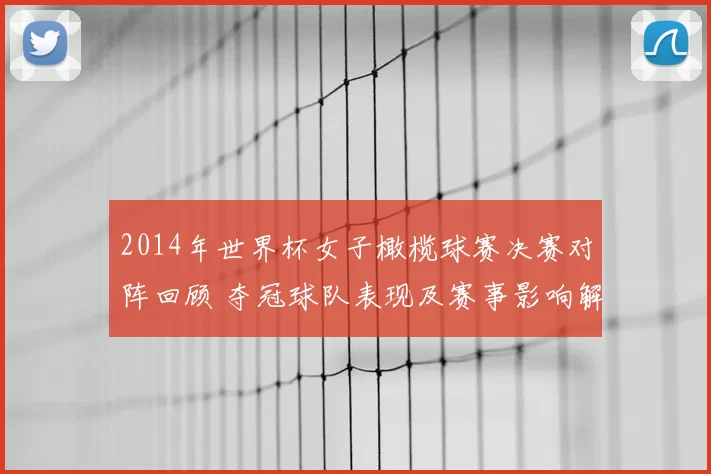 2014年世界杯女子橄榄球赛决赛对阵回顾 夺冠球队表现及赛事影响解析